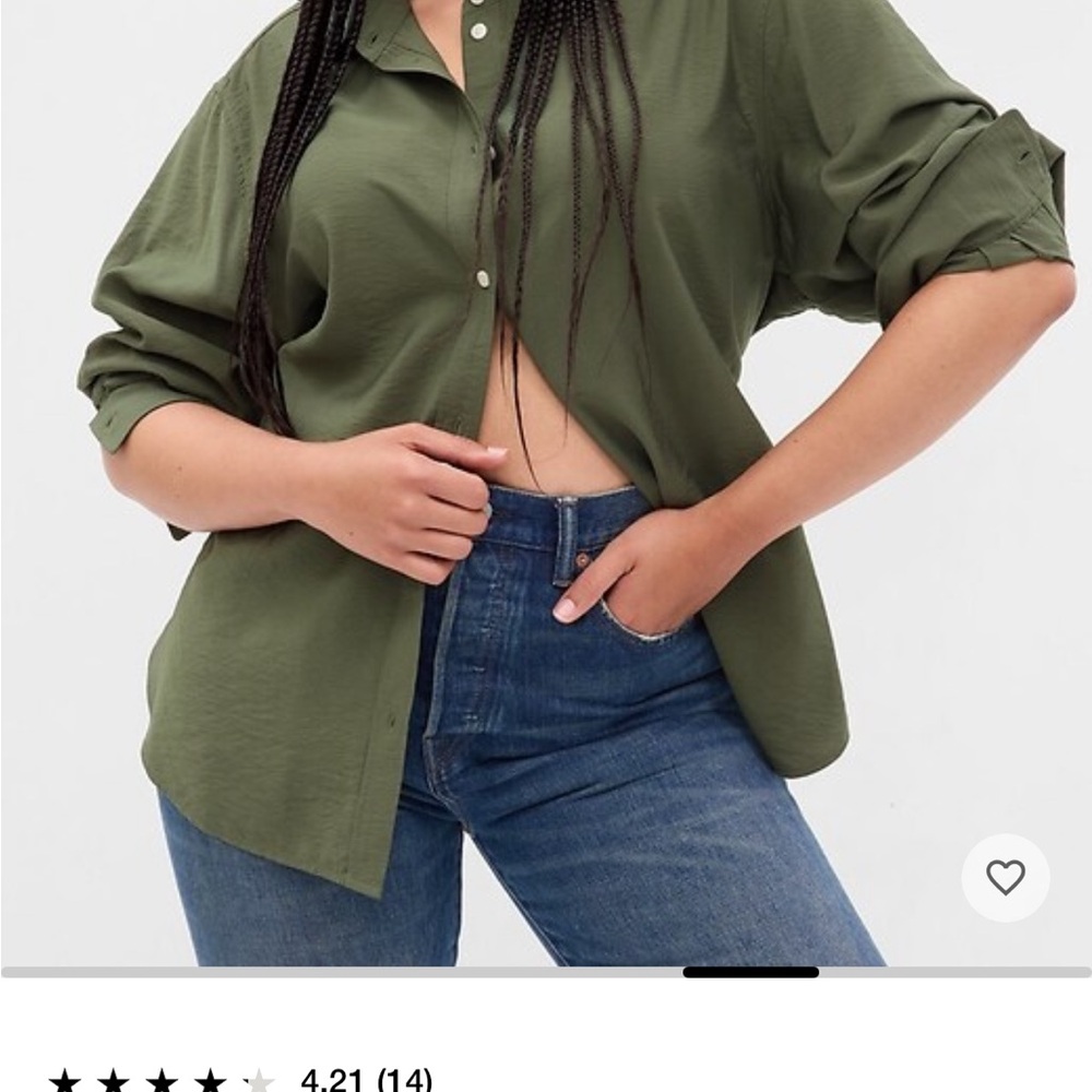 Gap cinched waist button down